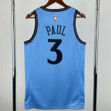 2024-25 Clippers PAUL #3 Blue City Edition Top QualityHot Pressing NBA Jersey