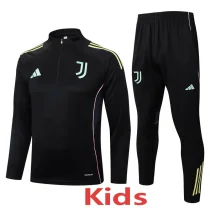 2025-26 JUV Black Kids Half Pull Tracksuit #E25110(童)(半拉链)