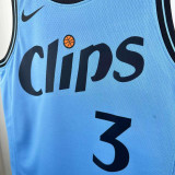 2024-25 Clippers PAUL #3 Blue City Edition Top QualityHot Pressing NBA Jersey