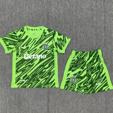 2025-26 Sporting Lisbon Green Goalkeeper Kids SoccerJersey