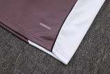 2025-26 Man Utd Grey purple Kids Half Pull Tracksuit#E2589(童装)(半拉链)