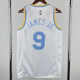 2022-23 Lakers JAMES JR. #9 White Retro Top Quality Hot Pressing NBA Jersey