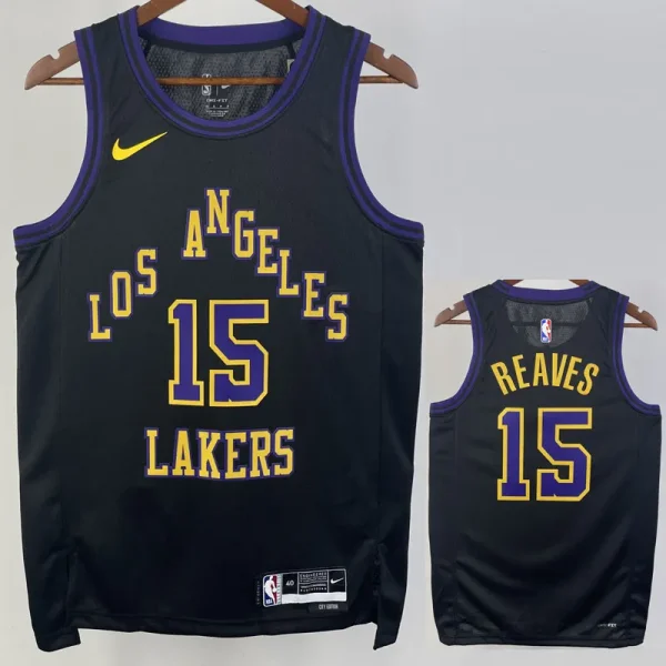 2023-24 LAKERS REAVES #15 Black City Edition Top Quality Hot Pressing NBA Jersey