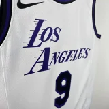 2022-23 LAKERS JAMES JR. #9 White City Edition Top Quality Hot Pressing NBA Jersey
