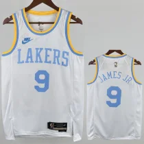 2022-23 Lakers JAMES JR. #9 White Retro Top Quality Hot Pressing NBA Jersey