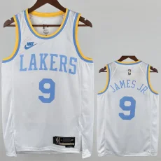 2022-23 Lakers JAMES JR. #9 White Retro Top Quality Hot Pressing NBA Jersey