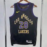 2023-24 LAKERS HACHIMURA #28 Black City Edition Top Quality Hot Pressing NBA Jersey