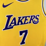 2022-23 Lakers ANTHONY #7 Yellow Top Quality Hot Pressing NBA Jersey(圆领)