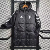 23-24 JUV Black Hooded Cotton Coat Red Edge (白色边) 棉衣