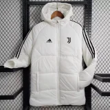 23-24 JUV White Hooded Cotton Coat Black Edge (黑色边) 棉衣