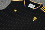 25-26 Man Utd Black Tank top and shorts suit #条纹