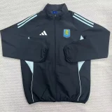 25-26 Aston Villa Black Windbreaker