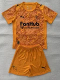 25-26 Derby County Orange GoalKeeper Kids Soccer Jersey