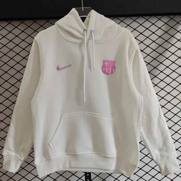 25-26 BAR White Hoody 白色(加绒)粉标