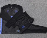 25-26 BAR Black Kids Half Pull Tracksuit #E25165(童装)(半拉链)