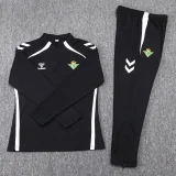 25-26 Real Betis Black Half Pull Tracksuit (半拉链)