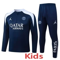 2025-26 PSG Jordan Royal blue Kids Half Pull Tracksuit #E25168(童装)(半拉链)