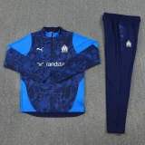 2025-26 Marseille Royal blue Half Pull Tracksuit (半拉链)