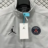 2025-26 PSG Jordan Gray Outdoor Jackets #RK901软料