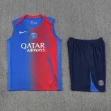 2025-26 PSG Blue red Tank top and shorts suit
