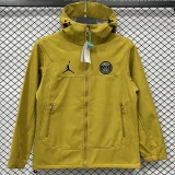 2025-26 PSG Jordan Khaki Outdoor Jackets #L6607软料