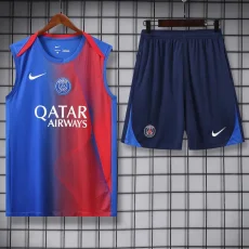 2025-26 PSG Blue red Tank top and shorts suit