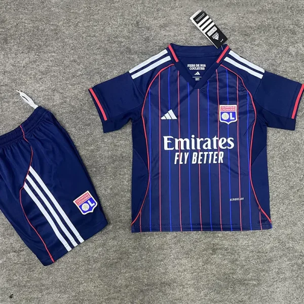 2025-26 Lyon Away Kids Soccer Jersey