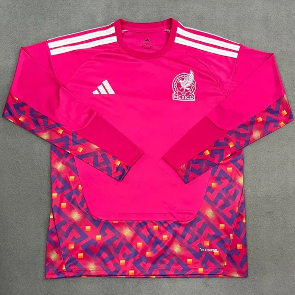 26-27 Mexico Pink Red Goalkeeper Long Sleeve Soccer Jersey (长袖)