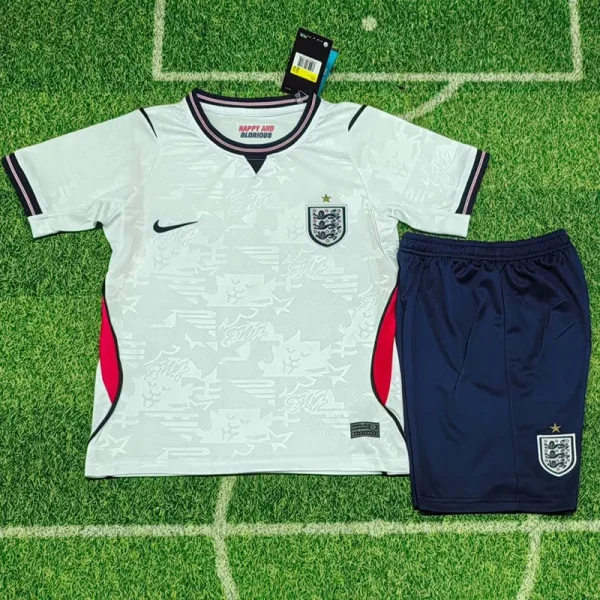 26-27 England Home Kids Soccer Jersey