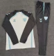 25-26 Malaga White Half Pull Tracksuit (Pants Have Pocket)(半拉链)