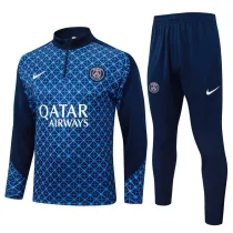 25-26 PSG Royal blue Half Pull Tracksuit #B2566(半拉链
