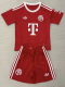 2025-26 Bayern Red Goalkeeper Kids Soccer Jersey