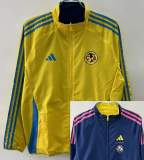 25-26 Club America Yellow & Royal blue Double Sided Windbreaker
