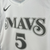 24-25 Dallas Mavericks RUSSELL #5 White City Edition Top Quality Hot Pressing NBA Jersey