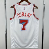 23-24 ROCKETS DURANT #7 White City Edition Top Quality Hot Pressing NBA Jersey