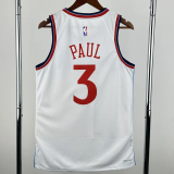 24-25 Clippers PAUL #3 White City Edition Top Quality Hot Pressing NBA Jersey