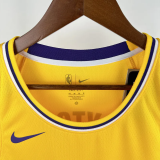 22-23 Lakers AYTON #5 Yellow Top Quality Hot Pressing NBA Jersey(圆领)
