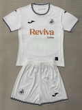 25-26 Swansea City Home Kids Soccer Jersey