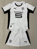 25-26 Stade Rennais Away Kids Soccer Jersey