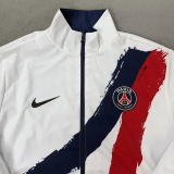25-26 PSG White & Royal blue Double Sided Windbreaker (双面风衣)