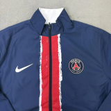 25-26 PSG White & Royal blue Double Sided Windbreaker (双面风衣)