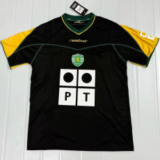 2002-2003 Sporting Lisbon Away Retro Soccer Jersey (黑色)