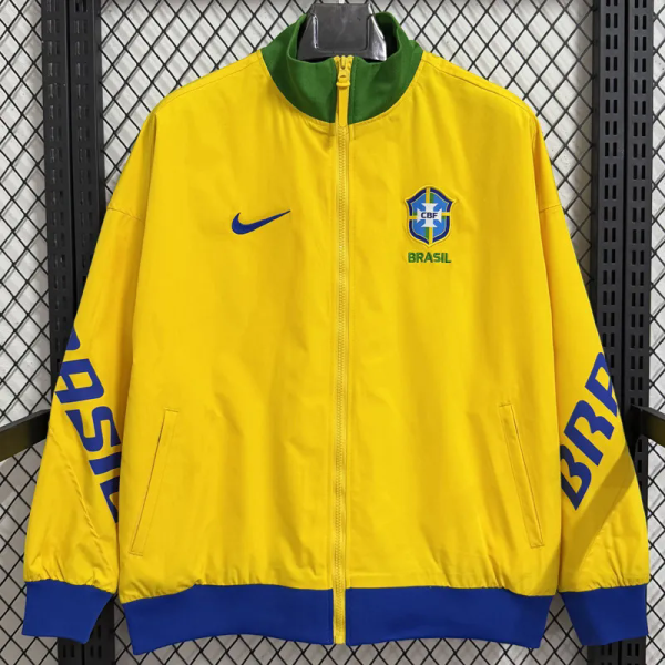 25-26 Brazil Yellow Windbreaker (双袖BRASIL)
