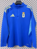 25-26 Real Oviedo Blue Half Pull Sportswear Top #半拉上衣