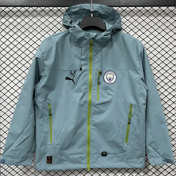 25-26 Man City Green Outdoor Jackets #Y017冲锋衣