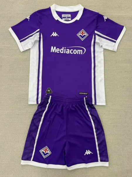 25-26 Fiorentina Home Kids Soccer Jersey