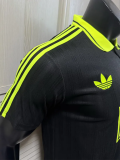 2025 Ad Oasis Joint Edition #25 Player Version Black Polo Short Sleeve (绿边)