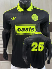 2025 Ad Oasis Joint Edition #25 Player Version Black Polo Short Sleeve (绿边)