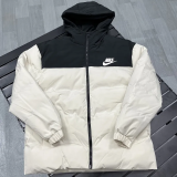 25-26 XD9901 NK Black White Hooded Cotton Coat #棉衣