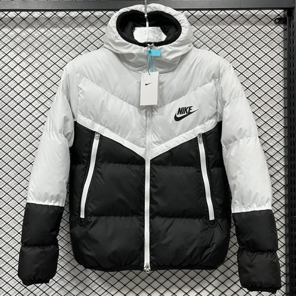 25-26 CV001 NK White Black Hooded Cotton Coat #棉衣